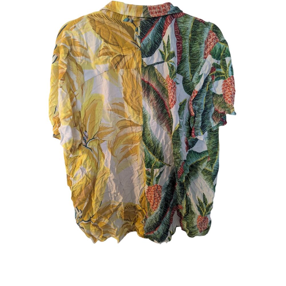 Farm Rio Split Tropical Print Button-Down Shirt – Size XL - Picture 2 of 3
